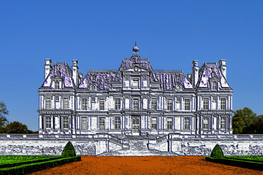 Arts numériques intitulée "château de Maisons-…" par Jean-Paul Martin, Œuvre d'art originale, Travail numérique 2D