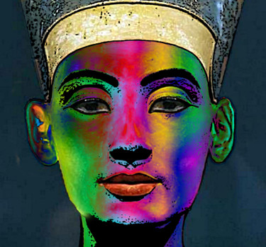 Arts numériques intitulée "nefertiti-38.jpg" par Jean-Paul Martin, Œuvre d'art originale, Photo montage