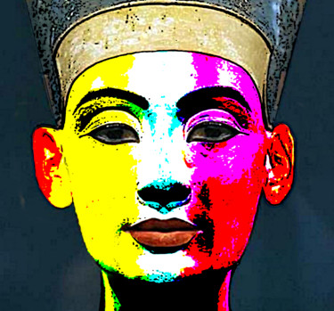 Arts numériques intitulée "nefertiti-45.jpg" par Jean-Paul Martin, Œuvre d'art originale, Photo montage