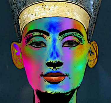 Arts numériques intitulée "nefertiti-46.jpg" par Jean-Paul Martin, Œuvre d'art originale, Photo montage