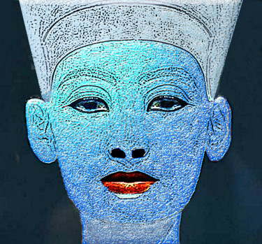 Arts numériques intitulée "nefertiti-51.jpg" par Jean-Paul Martin, Œuvre d'art originale, Photo montage