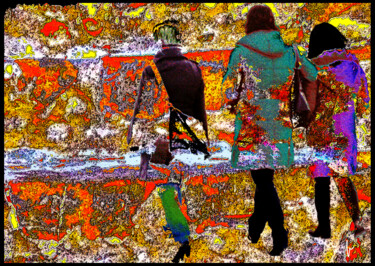 Digital Arts titled "Au pied du mur" by Jean Paul Pierozzi, Original Artwork