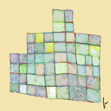 Arts numériques intitulée "Pâté de cubes" par Jean Paul Pierozzi, Œuvre d'art originale