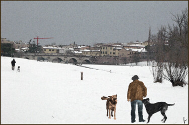 Arte digitale intitolato "Tempo da neve" da Jean Paul Pierozzi, Opera d'arte originale