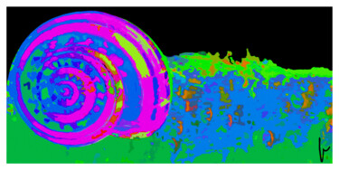 Arts numériques intitulée "Colimaçon" par Jean Paul Pierozzi, Œuvre d'art originale, Peinture numérique