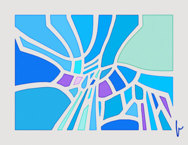 Digitale Kunst getiteld "MAP" door Jean Paul Pierozzi, Origineel Kunstwerk, Digitaal Schilderwerk