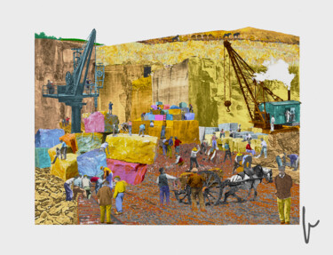 Arte digitale intitolato "La grande carrière" da Jean Paul Pierozzi, Opera d'arte originale, Pittura digitale