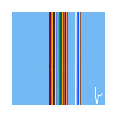 Digitale Kunst getiteld "Color Stripes" door Jean Paul Pierozzi, Origineel Kunstwerk, 2D Digital Work