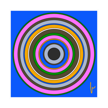 Arte digital titulada "Cible 20" por Jean Paul Pierozzi, Obra de arte original, Pintura Digital
