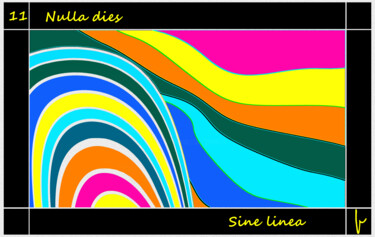 Peinture intitulée "Nulla dies sine lin…" par Jean Paul Pierozzi, Œuvre d'art originale, Peinture numérique