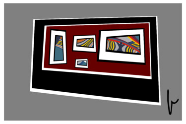Цифровое искусство под названием "Wall of pictures" - Jean Paul Pierozzi, Подлинное произведение искусства, Цифровая живопись