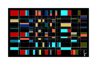Artes digitais intitulada "Squares and not ful…" por Jean Paul Pierozzi, Obras de arte originais, Pintura digital