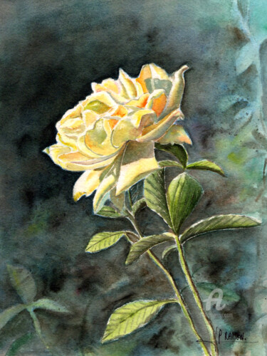 Painting titled "Parfum délicat" by Jean-Paul Ramon, Original Artwork, Watercolor