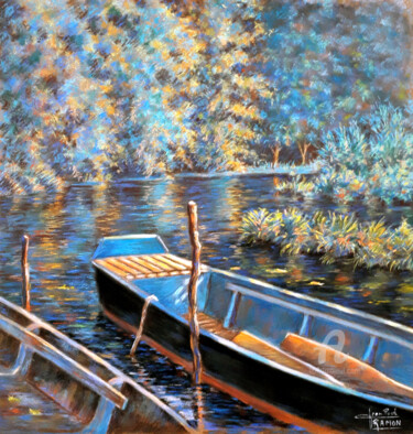 Painting titled "Près de l' allée au…" by Jean-Paul Ramon, Original Artwork, Pastel