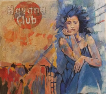 Картина под названием "HAVANA CLUB" - Jean Paul Robert, Подлинное произведение искусства, Акрил Установлен на Деревянная рам…