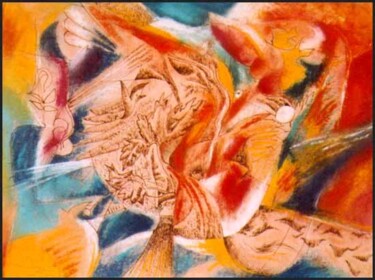 Dessin intitulée "Rêves d'oiseaux 1 (…" par Jean-Philippe Degraeve, Œuvre d'art originale, Pastel