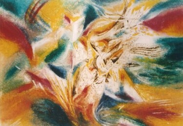 Dessin intitulée "Rêves d'oiseaux 3" par Jean-Philippe Degraeve, Œuvre d'art originale, Pastel