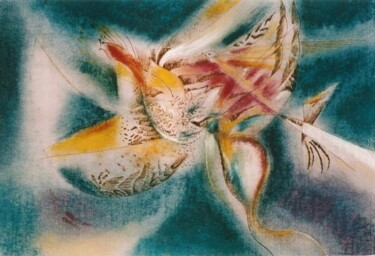 Zeichnungen mit dem Titel "Rêves d'oiseaux 5 (…" von Jean-Philippe Degraeve, Original-Kunstwerk, Pastell