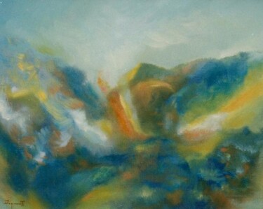 Peinture intitulée "L'air des montagnes" par Jean-Philippe Degraeve, Œuvre d'art originale, Huile