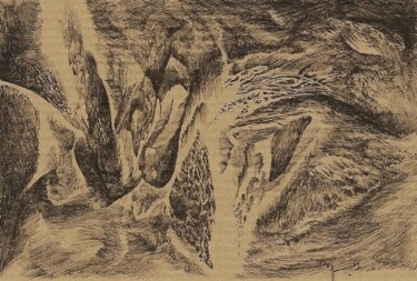 Drawing titled "magma" by Jean-Philippe Degraeve, Original Artwork, Ink