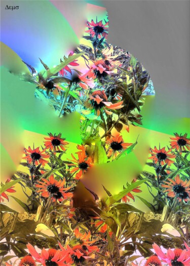Фотография под названием "Miss Flower" - Jean Philippe Desmoulins, Подлинное произведение искусства, Манипулированная фотогр…