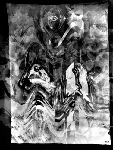 Digitale Kunst mit dem Titel ""eXOD"" von Jean Philippe Desmoulins, Original-Kunstwerk, Acryl