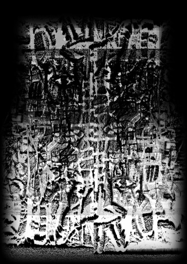 Digitale Kunst getiteld "Darktown1.1/2023" door Jean Philippe Desmoulins, Origineel Kunstwerk, Acryl