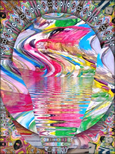 Digitale Kunst getiteld "Earth color." door Jean Philippe Desmoulins, Origineel Kunstwerk, Acryl
