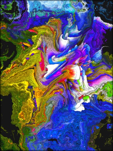 Цифровое искусство под названием "Myosotis" - Jean Philippe Desmoulins, Подлинное произведение искусства, Цифровая живопись