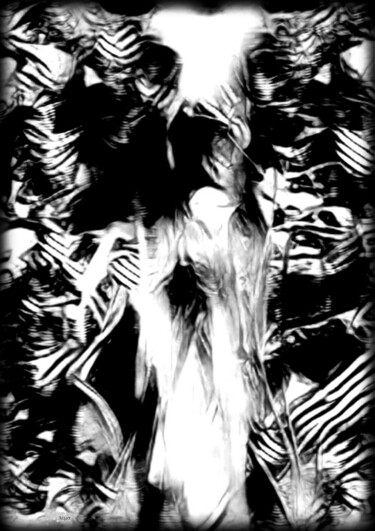 Arts numériques intitulée "BlackDoor" par Jean Philippe Desmoulins, Œuvre d'art originale, Acrylique