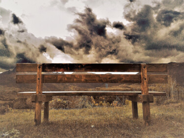 Fotografia intitolato "Le Banc" da Jean Philippe Desmoulins, Opera d'arte originale, Fotografia manipolata