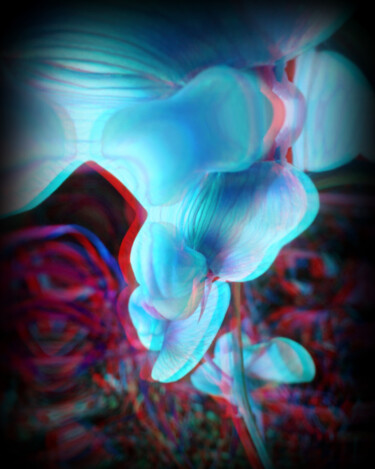 Photography titled "Fleur Bleu" by Jean Philippe Desmoulins, Original Artwork, Manipulated Photography