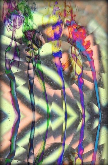 Photographie intitulée "Bloum rainbow" par Jean Philippe Desmoulins, Œuvre d'art originale, Modélisation 3D