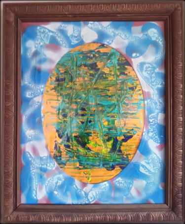 Painting titled "梦之画也" by Jean Philippe Desmoulins, Original Artwork, Spray paint Mounted on Wood Stretcher frame