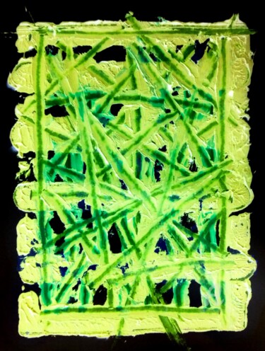 Photography titled "Green Line" by Jean Philippe Desmoulins, Original Artwork, Oil
