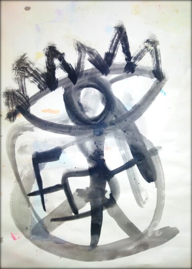 Photographie intitulée "Simple Graff" par Jean Philippe Desmoulins, Œuvre d'art originale, Gouache