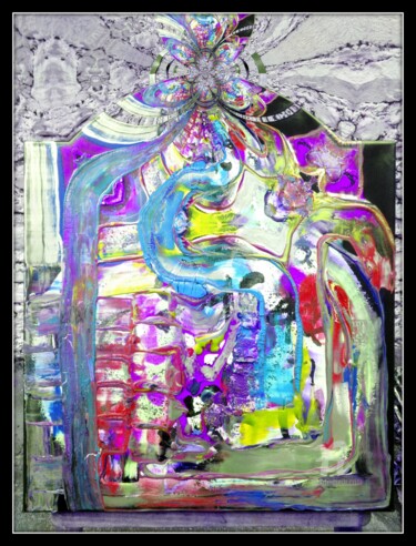 Digitale Kunst mit dem Titel "Autopsy of a fractal" von Jean Philippe Desmoulins, Original-Kunstwerk, Acryl