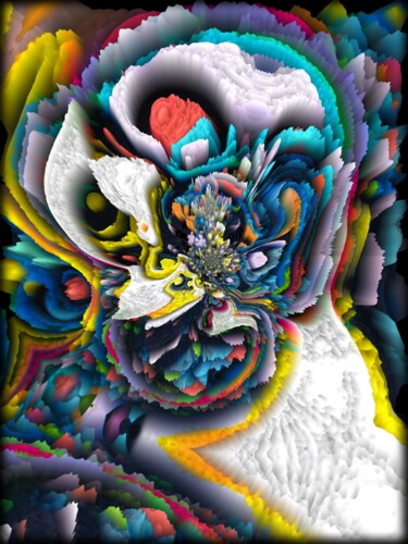 Цифровое искусство под названием "Fracture" - Jean Philippe Desmoulins, Подлинное произведение искусства, 3D моделирование