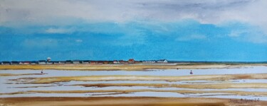 Peinture intitulée "La plage du Crotoy" par Jean-Philippe Guffroy, Œuvre d'art originale, Huile
