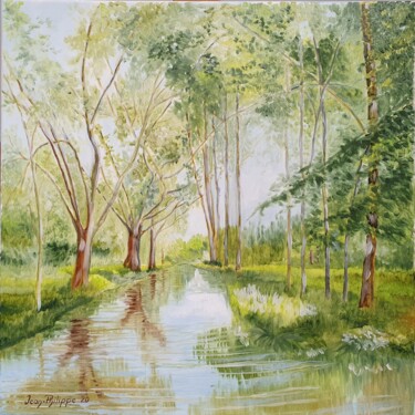Malerei mit dem Titel "La vallée de la Can…" von Jean-Philippe Guffroy, Original-Kunstwerk, Öl