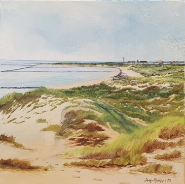 Pintura titulada "Les dunes de la bai…" por Jean-Philippe Guffroy, Obra de arte original, Oleo
