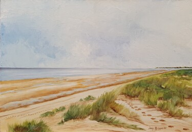 Painting titled "Les dunes du Touquet" by Jean-Philippe Guffroy, Original Artwork, Oil