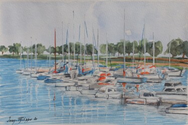 Painting titled "Saint Valéry sur So…" by Jean-Philippe Guffroy, Original Artwork, Watercolor