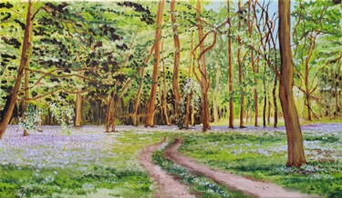 Painting titled "La forêt d'Hesdin" by Jean-Philippe Guffroy, Original Artwork, Oil