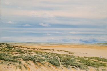 Pintura intitulada "Dunes de la Baie de…" por Jean-Philippe Guffroy, Obras de arte originais, Óleo