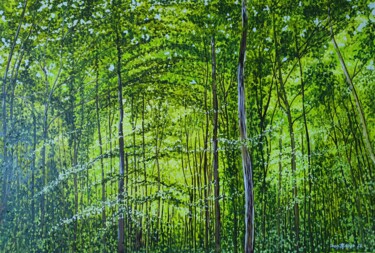 제목이 "Ombrage"인 미술작품 Jean-Philippe Guffroy로, 원작, 기름 나무 들것 프레임에 장착됨