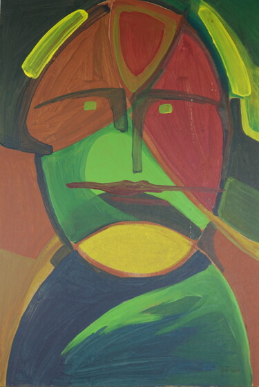 Schilderij getiteld "Méditant" door Jean-Pierre Allano, Origineel Kunstwerk, Acryl