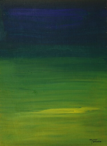 Painting titled "Algues vertes" by Jean-Pierre Allano, Original Artwork, Acrylic