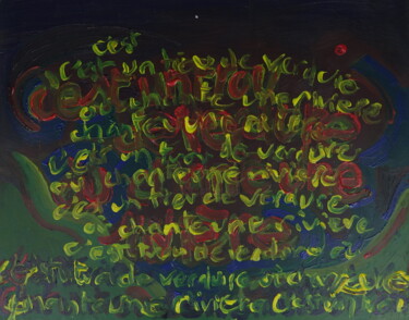 Malerei mit dem Titel "Le dormeur" von Jean-Pierre Allano, Original-Kunstwerk, Acryl