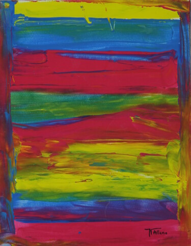 Malerei mit dem Titel "Reflets" von Jean-Pierre Allano, Original-Kunstwerk, Acryl